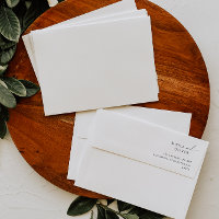 Whimsical Minimalist Script Wedding Invitation Env