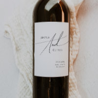 Whimsical Minimalist Script Wedding
