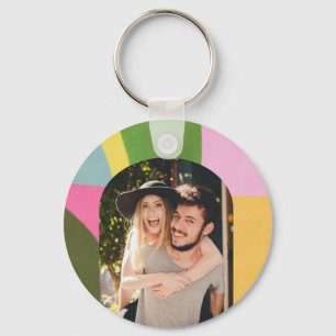 Whimsical Modern Abstract Art Photo   Keychain