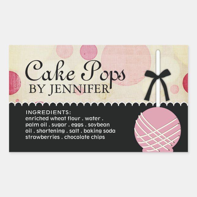 Whimsical Modern Bakery Packaging Stickers (Front)