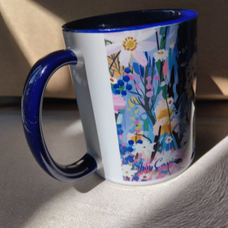 Whimsical Modern Floral Art Coffee Mug