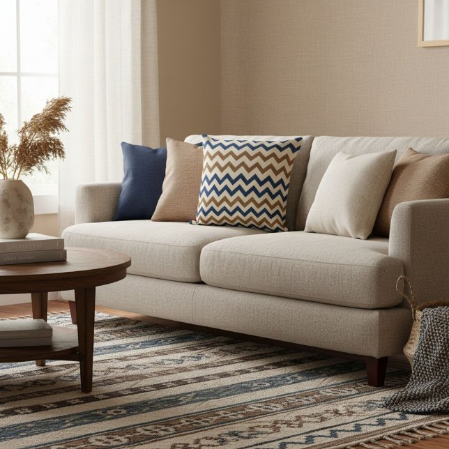 Whimsical modern geometric  chevron  throw pillow (Creator Uploaded)