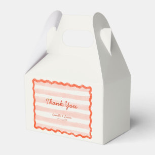Whimsical Modern Pink & Red Wedding Favour Boxes