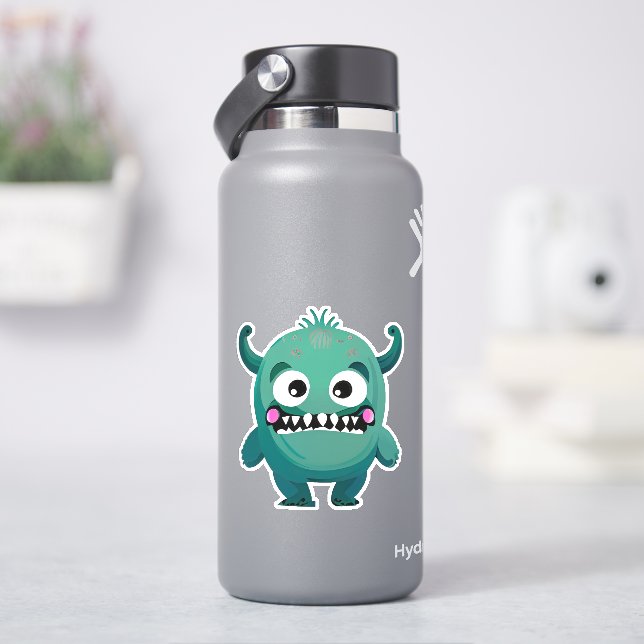 Whimsical monster sticker for kids (HydroFlask)