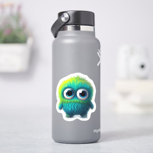 Whimsical monster sticker for kids (HydroFlask)