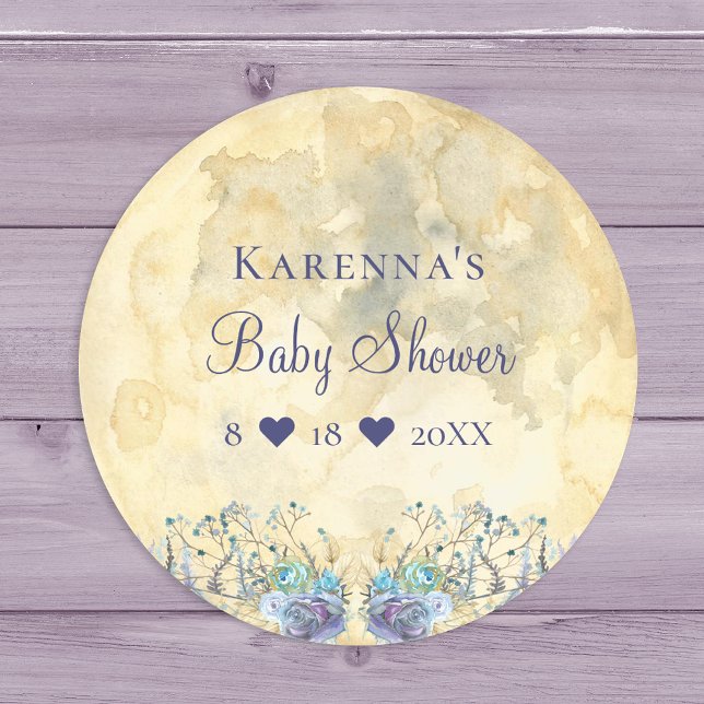 Whimsical Moon Baby Shower Envelope Seal (Creator Uploaded)