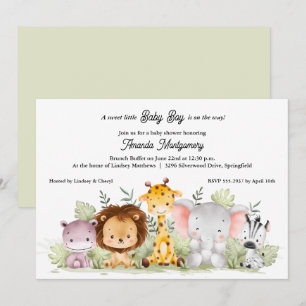 Whimsical Moon et Stars Baby Shower Invitations