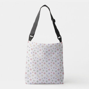 Whimsical Moon Star Pattern Crossbody Bag