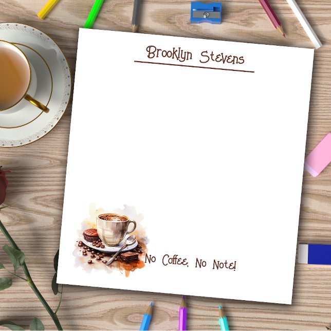 Whimsical Morning Coffee Themed Notepad (Creator Uploaded)