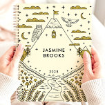 Whimsical Mountain Adventure 2025 Custom Name  Planner<br><div class="desc">Embark on a journey of organization and wonder with this whimsical planner. Featuring a captivating mountain scene with owls, trees, and a winding path, this planner invites you to explore the depths of your imagination. Imagine yourself jotting down your dreams and appointments amidst this enchanting landscape. Personalize it with your...</div>