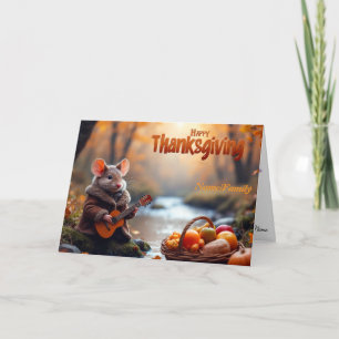 Whimsical Mouse – Autumn Forest Holiday Card
