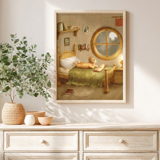  Whimsical mouse Storybook kids Poster (Créateur téléchargé)