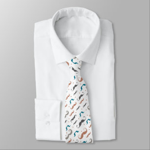 Whimsical Moustache Medley Tie
