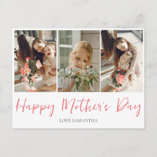 Whimsical Multi Photo Collage Mothers Day Holiday Postcard