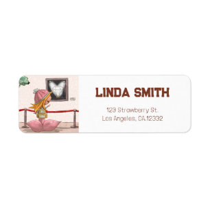 Whimsical Museum Diamond Mermaid Return Address