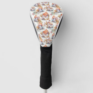 Whimsical Mushroom Cottage Pattern (9) Golf Head Cover