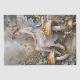 Whimsical Mushroom Fairy Decoupage   Tissue Paper