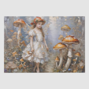 Whimsical Mushroom Fairy Decoupage   Tissue Paper
