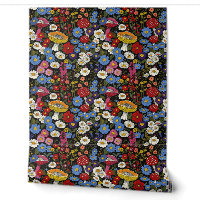 Whimsical Mushroom Floral Peel and Stick