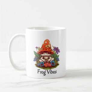 Whimsical Mushroom Frog Coffee Mug