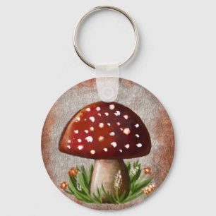 Whimsical Mushroom & Fungi Motif – Nature-Inspired Keychain