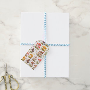 Whimsical Mushroom Pattern – Vintage Botanical Gift Tags