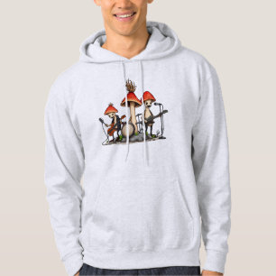 Whimsical Mushroom Rock Band Cottagecore Music Nat Hoodie