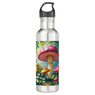 Whimsical Mushrooms Enchanted Forest 710 Ml Water Bottle