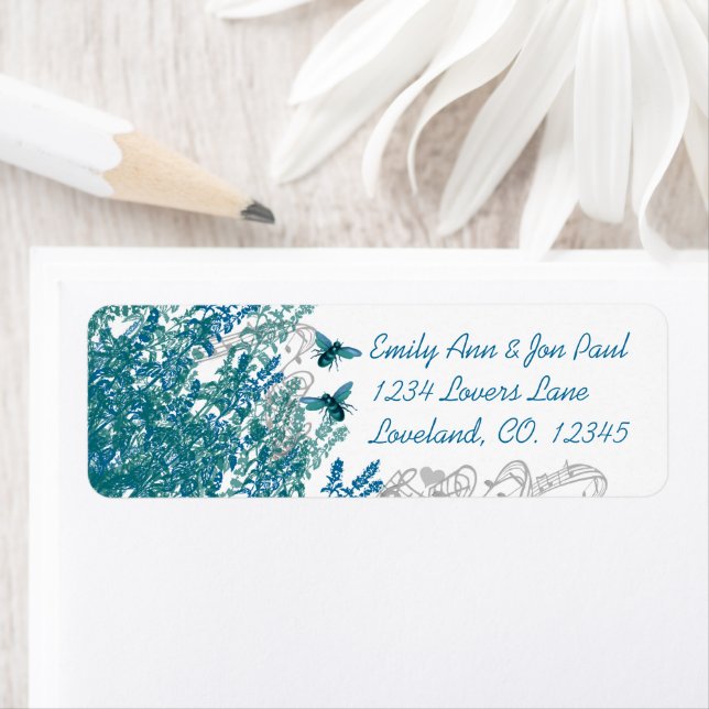 Whimsical Musical Bumble Bee Save the Date Étiquet (En situation)