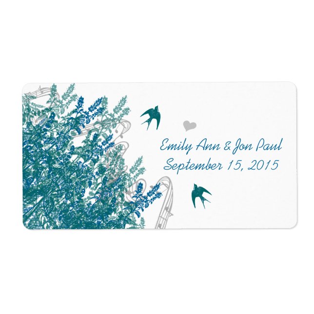 Whimsical Musical Vintage Birds Save the Date (Front)