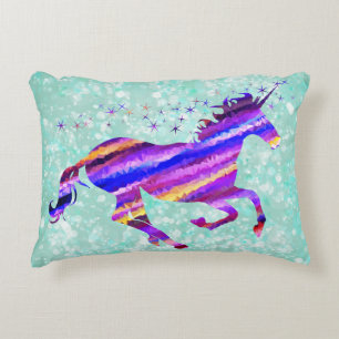 Whimsical, Mystical Unicorn Decorative Pillow