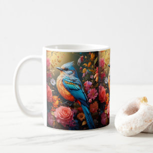 Whimsical Nature Blue Bird No 4 Coffee Mug