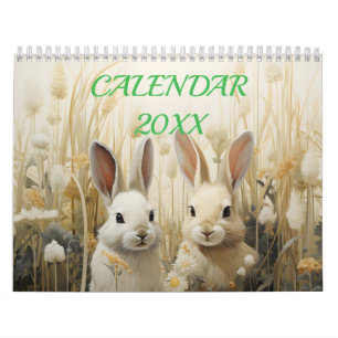 Whimsical Nature Woodland Wildlife Watercolor Calendar