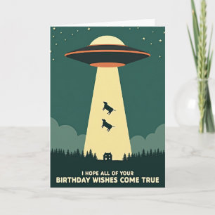 Whimsical Night Ascent Birthday Card