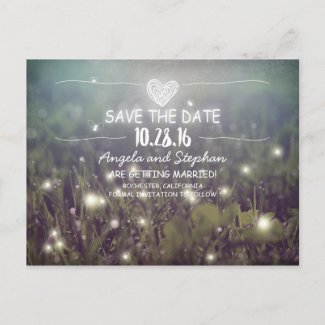 whimsical night lights save the date postcards