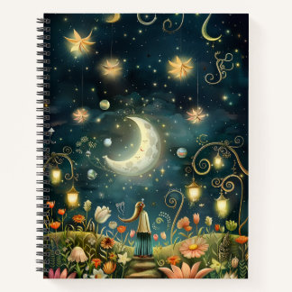 Whimsical Night Under the Stars Notebook