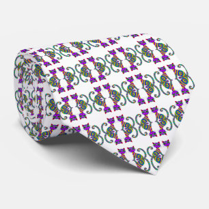 Whimsical Novelty Very Cool Cat Pattern Tie