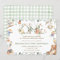 Whimsical Nursery Rhyme Greenery 1st Birthday