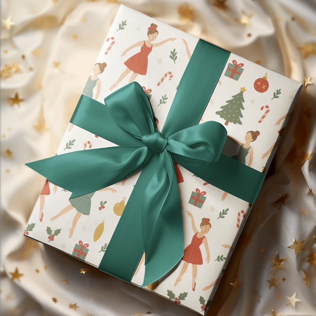 Whimsical Nutcracker Ballerina Holiday -  Wrapping Paper (Creator Uploaded)