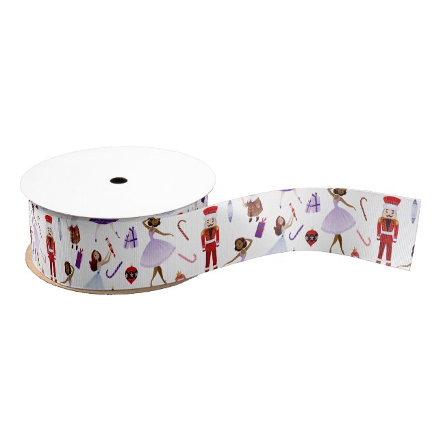 Whimsical Nutcracker Christmas Grosgrain Ribbon (Spool)