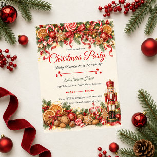 Whimsical Nutcracker Christmas Party Invitation