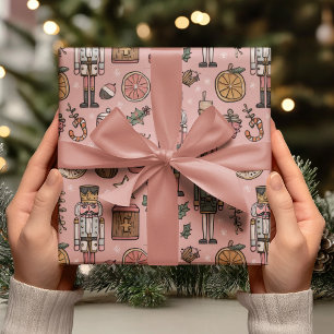 Whimsical Nutcracker Pink  Wrapping Paper