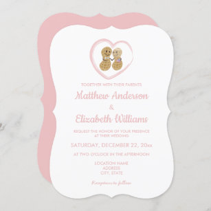 Whimsical Nuts About Each Other Cute Wedding Invitation
