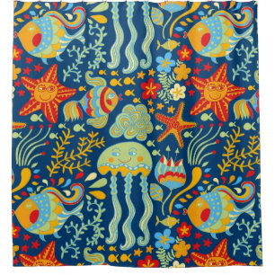 Whimsical Ocean of Fish and Kelp