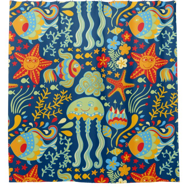 Whimsical Ocean of Fish and Kelp (Front)