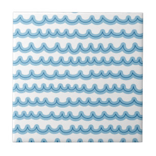 Whimsical Ocean Waves Tile