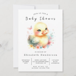Whimsical Online Duck Baby Shower  Invitation