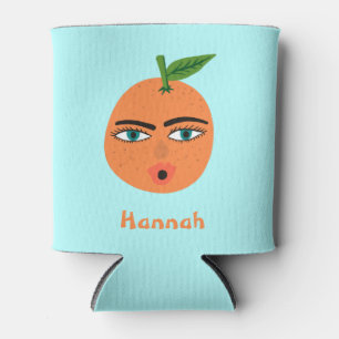 Whimsical Orange CUSTOMIZE IT Can Cooler