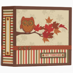 Whimsical Owl on Branch Thanksgiving Binder