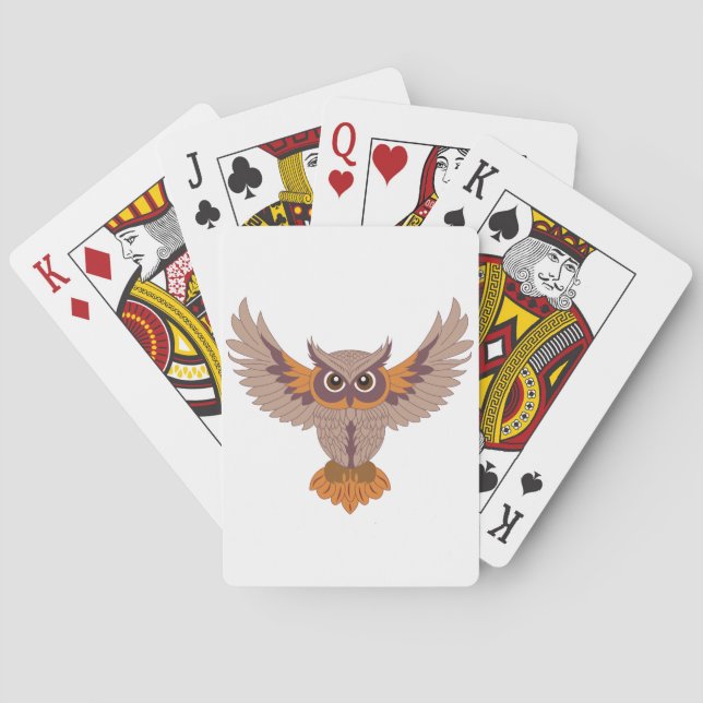 Whimsical Owl  Playing Cards (Back)